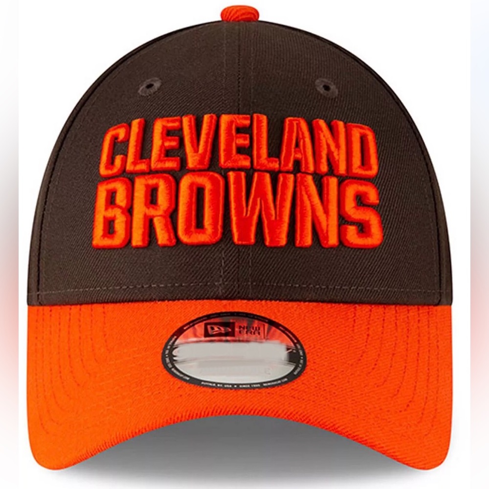 New Era NFL Cleveland Browns Brown And Orange L/XL 39Thirty Flex Fit Hat NWT